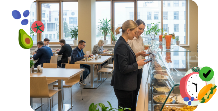 Karty lunchowe myfoodie dla pracowników biurowych, centrali